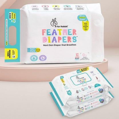 Feather Diapers XXXL Size + Aqua Wipes Combo
