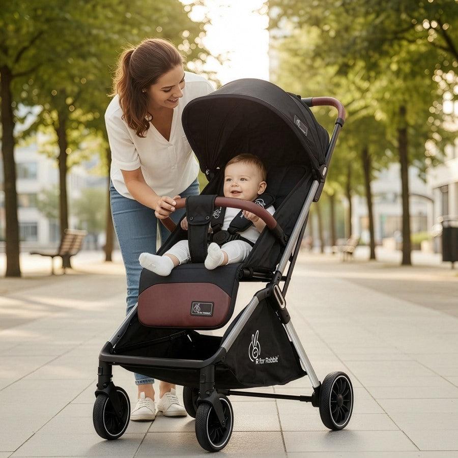 Street Smart Auto Fold Stroller for Kids Safety Certified, Travel Friendly, Breathable Mesh, 360 Degree Rotation, 0-3 Yrs
