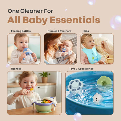 Hygo Care Baby Liquid Bottle Cleaner 1000ml, Safe for Feeding Bottles, Toys & Accessories - White