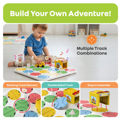 Orapple Carnival - Creative Building Toy with Tracks, Music & Lights, Ideal Gift for Kids 3+ - Multi 1