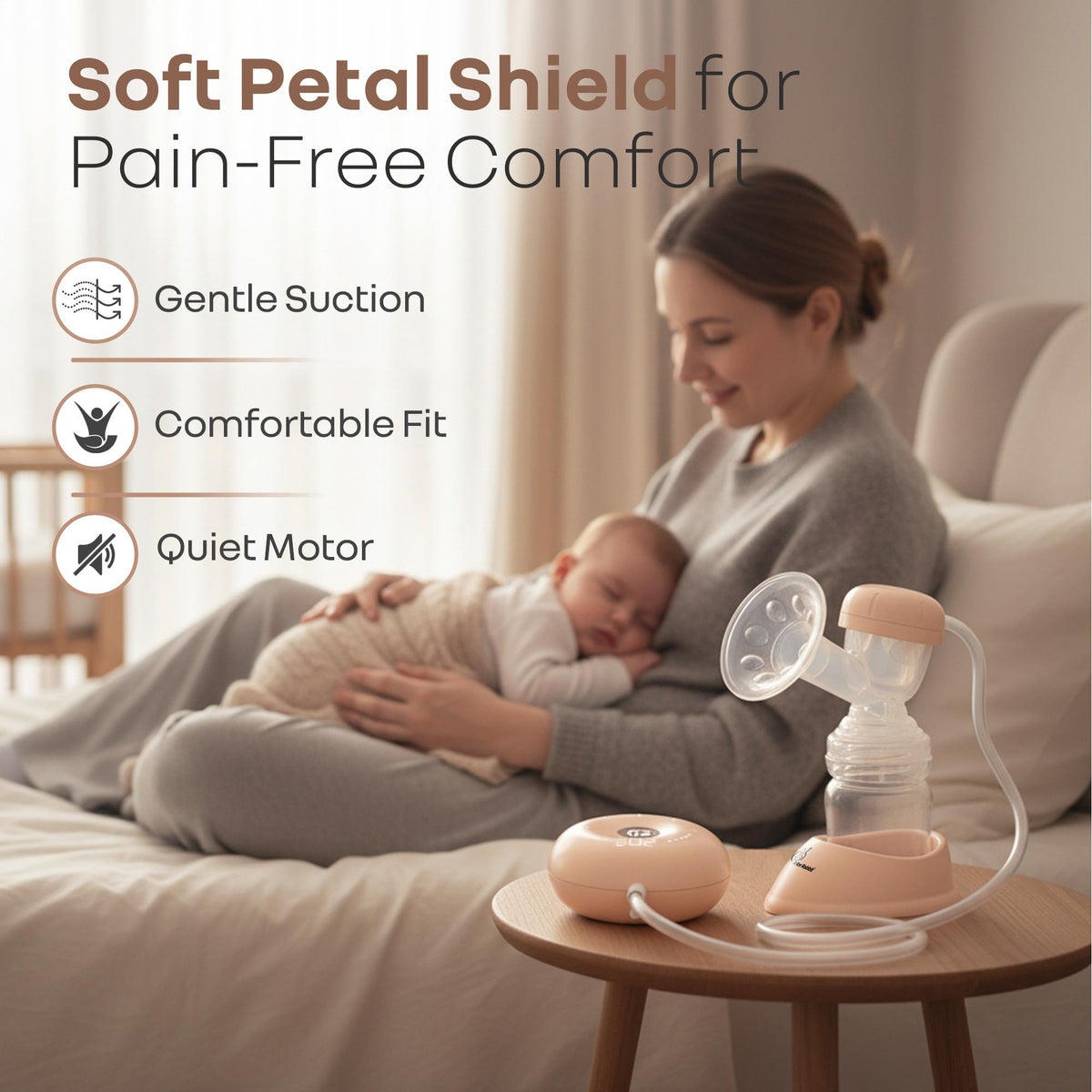 Lactella Nova Breast Pump for Moms - Peach