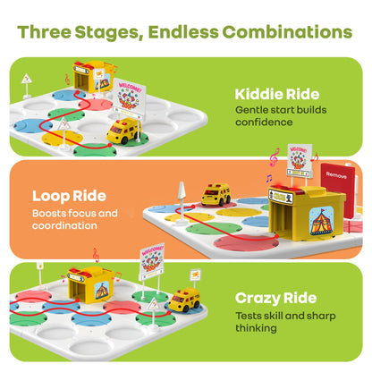 Orapple Carnival - Creative Building Toy with Tracks, Music & Lights, Ideal Gift for Kids 3+ - Multi 1
