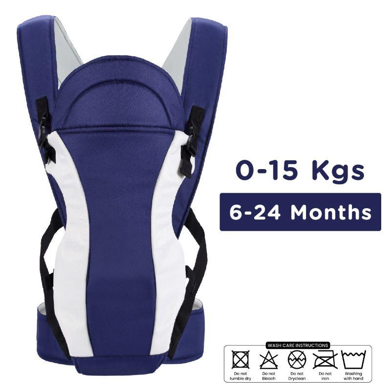 Chubby Cheeks Baby Carrier Suitable For 6-24 Month Babies (0-15 Kgs), Carry In 3 Ways - Royal Blue