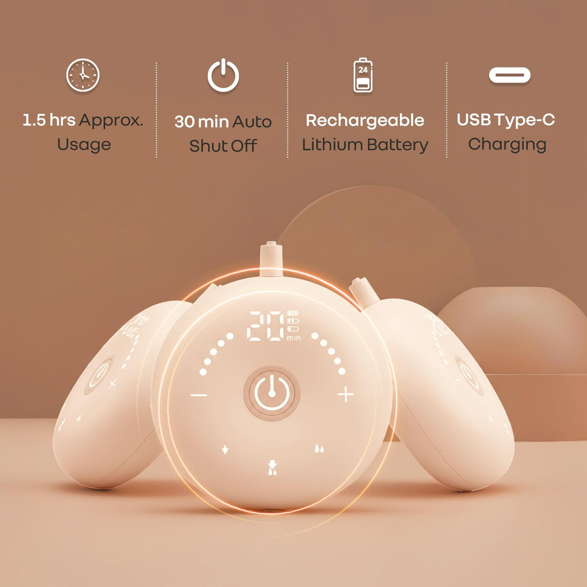Lactella Nova Breast Pump for Moms - Peach