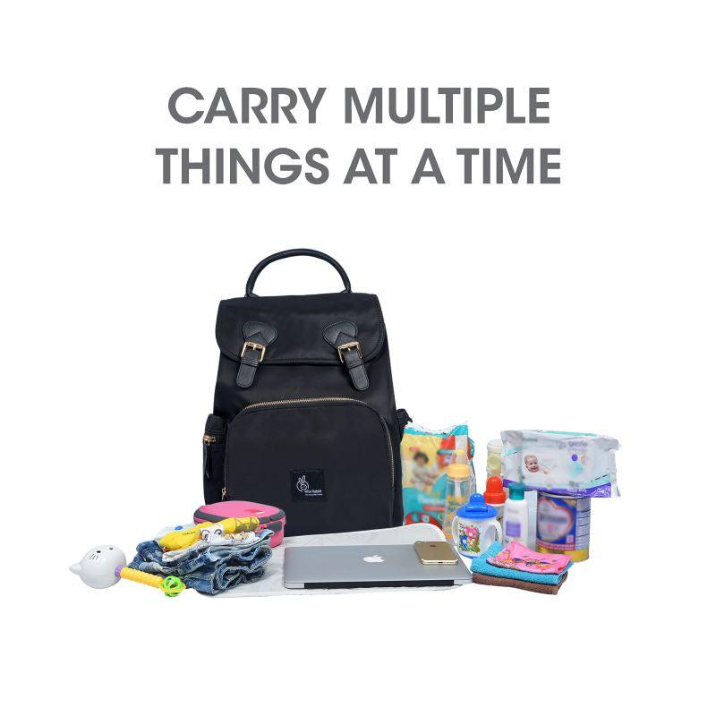 Caramello Bliss Diaper Bag - Black