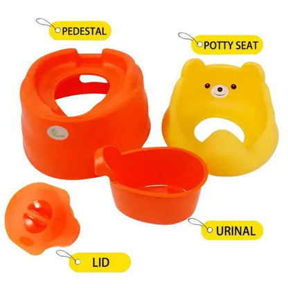 Tiny Tots Potty Seat for Kids - Orange Red