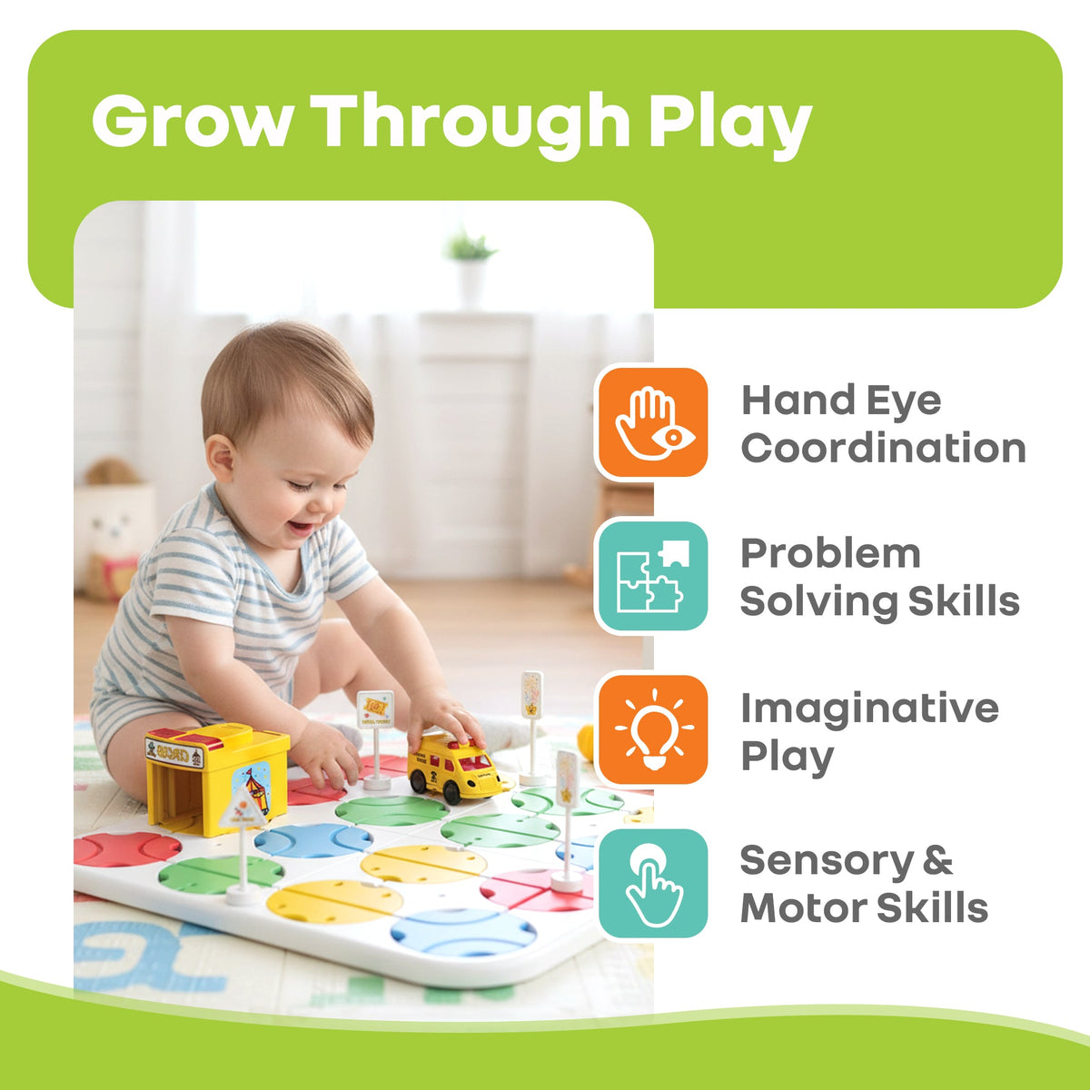 Orapple Carnival - Creative Building Toy with Tracks, Music & Lights, Ideal Gift for Kids 3+ - Multi 1
