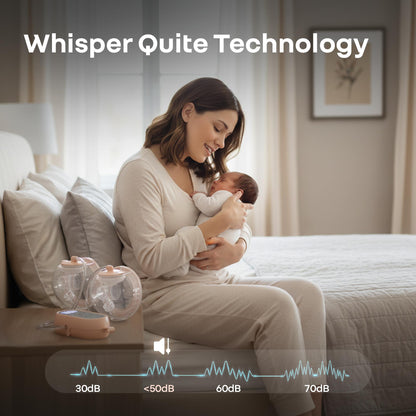 Lactella Duo Smart Breast Pump for Modern Moms With 4 modes, 9 Levels & Anti-Backflow - Peach