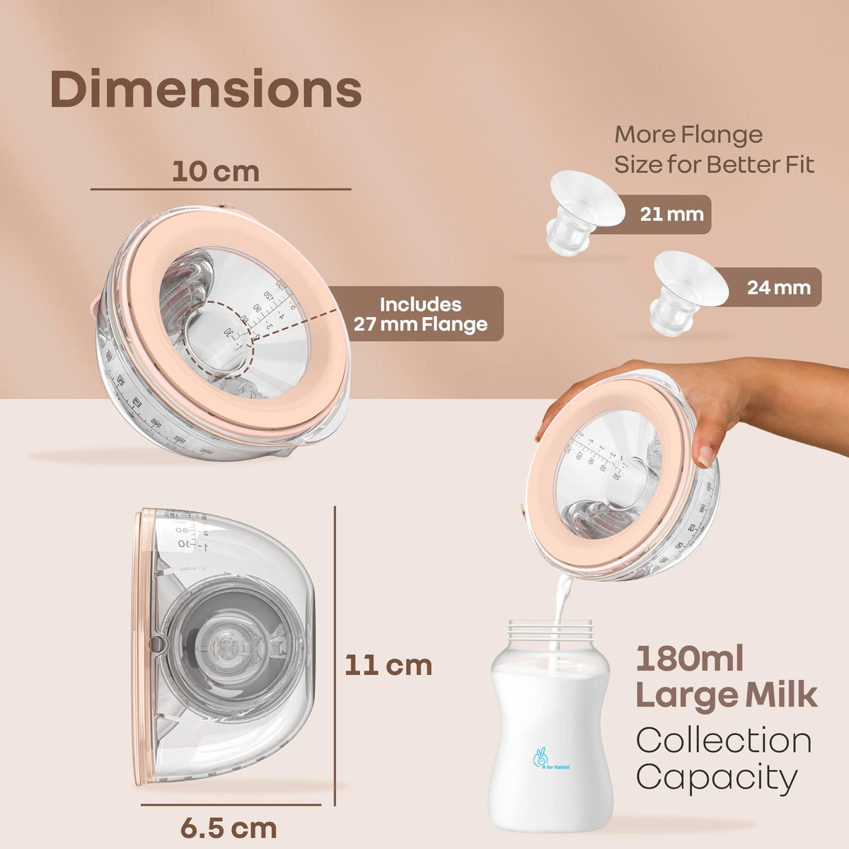 Lactella Duo Smart Breast Pump for Modern Moms With 4 modes, 9 Levels & Anti-Backflow - Peach