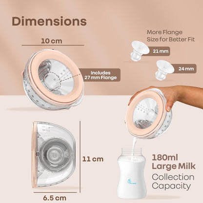 Lactella Duo Smart Breast Pump for Modern Moms With 4 modes, 9 Levels & Anti-Backflow - Peach
