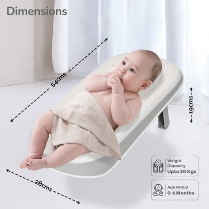 Fun Time Aqua Bath Tub For Kids With 3-Recline Positions - Grey