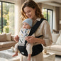 CuddleUp Care 5 in 1 Baby Carrier with Breathable Mesh and Dual Secure Waist Belt – Abstract Black