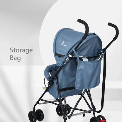 Pixie Buggy Stroller Easy to Fold and Store, UV Sun Protection Canopy, Rear Brakes, Storage Bag - Abstract Blue