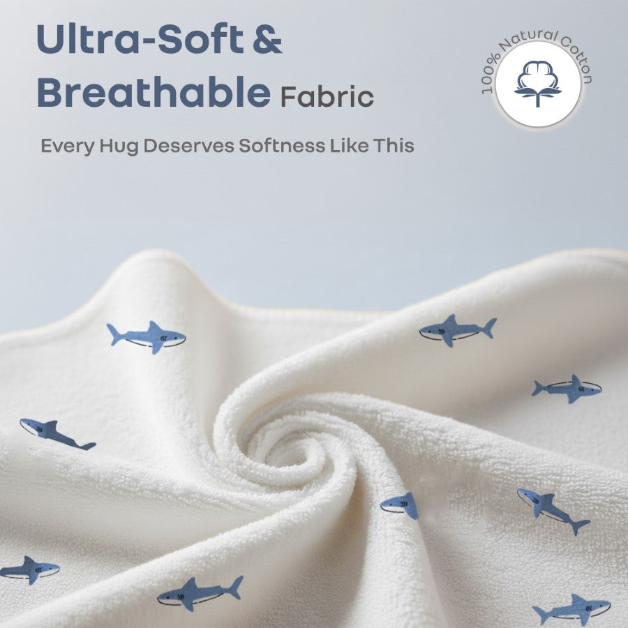Softkins Washcloth - Ultra-Soft Cotton Baby Washcloth (Pack of 6) - Aqua Blue
