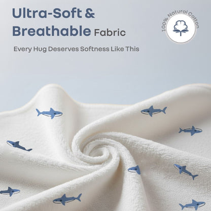 Softkins Washcloth - Ultra-Soft Cotton Baby Washcloth (Pack of 6) - Aqua Blue