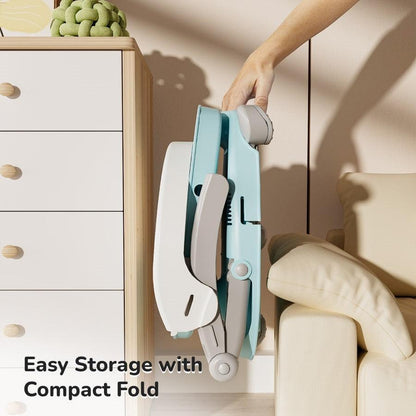 Candy Pop Booster Chair - 4 Level Height Adjustment, Light Weight, Travel Friendly - Aqua Blue