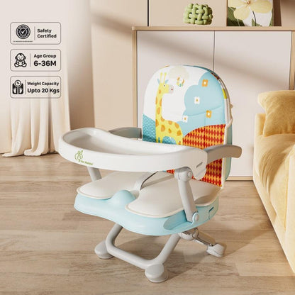Candy Pop Booster Chair - 4 Level Height Adjustment, Light Weight, Travel Friendly - Aqua Blue
