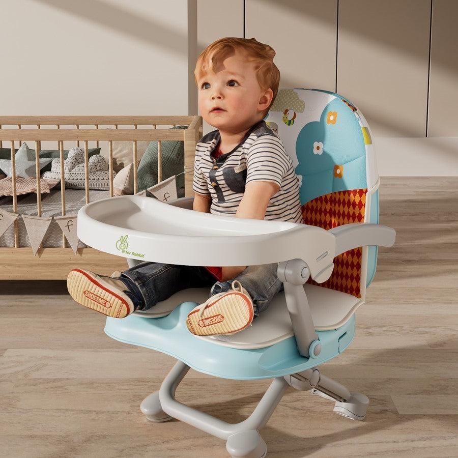 Candy Pop Booster Chair - 4 Level Height Adjustment, Light Weight, Travel Friendly - Aqua Blue