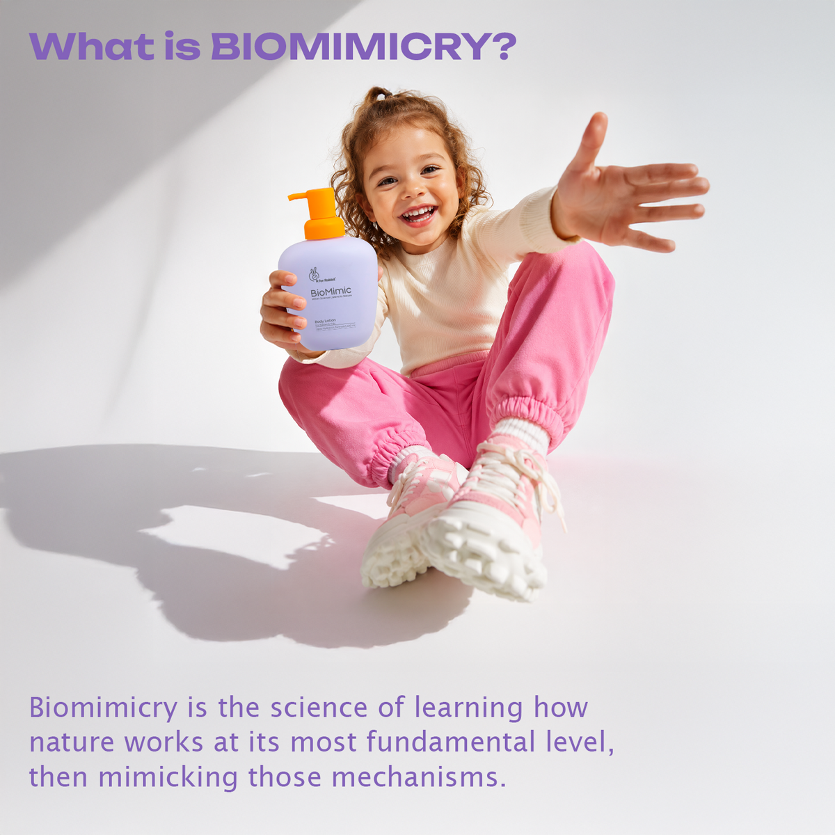 BioMimic Body Lotion for Babies 400ml - Daily Moisturising, Non-Greasy