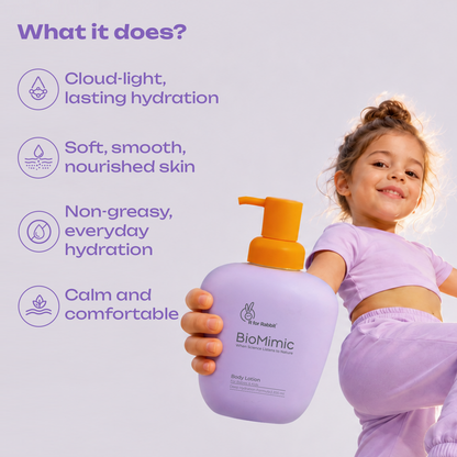 BioMimic Body Lotion for Babies - Daily Moisturising, Non-Greasy 200 ml