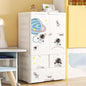 Kiddo Korner Stellar Storage Organizer Cupboard For Kids With Rustproof Stainless Steel Rods - Astro White