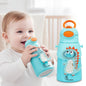 Steebo Zoobie Stainless Steel Sipper Feeding Bottle for Kids 550ml - Blue Dino