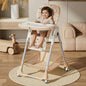Marshmallow High Chair - 7 Level Height Adjustment, 3 Recline Modes, Adjustable & Removable Double Meal Tray, 6 months-5 years - Beige