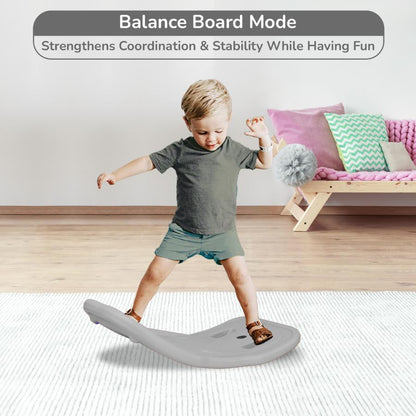 Rock N Ride 3-in-1 Balance Board, Ride On & Rocker for Kids (1-4 Years) - Beige Grey