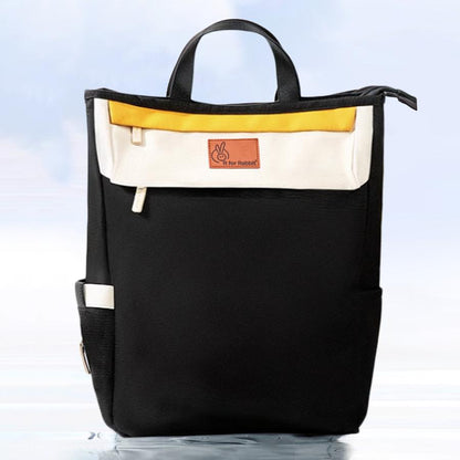 Caramello Daisy 2-in-1 Multipurpose Diaper Bag for Parents - Black Cream
