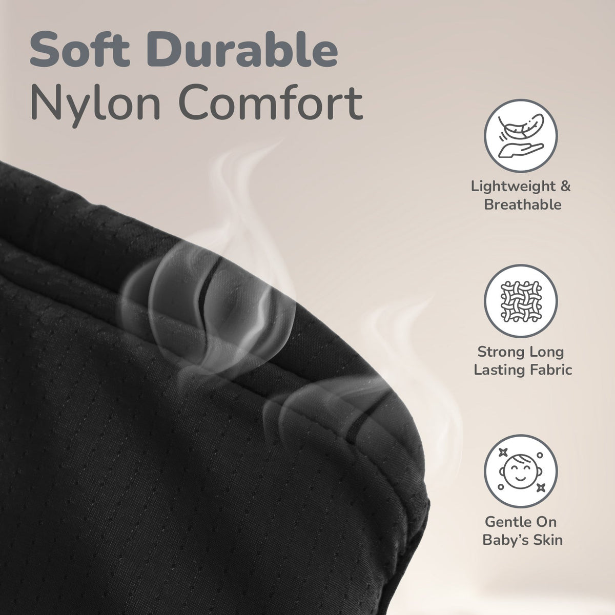 Upsy Daisy Cozy Ergonomic 5-in-1 Hip Sit Baby Carrier for All-Day Comfort - Black