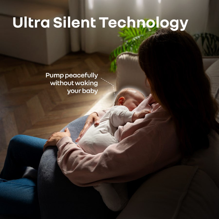 First Feed Nexa Breast Pump for Moms - BPA-Free & Travel Friendly with 3 Modes & 9 Levels - Black