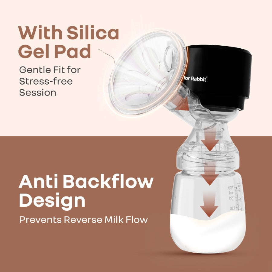 First Feed Nexa Breast Pump for Moms - BPA-Free & Travel Friendly with 3 Modes & 9 Levels - Black