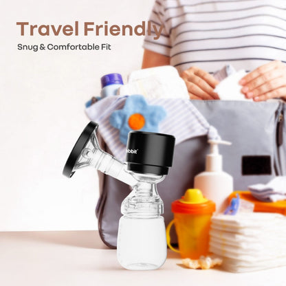 First Feed Nexa Breast Pump for Moms - BPA-Free & Travel Friendly with 3 Modes & 9 Levels - Black