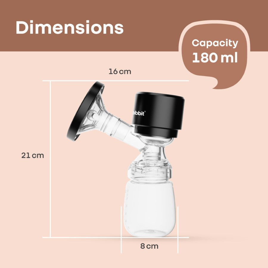 First Feed Nexa Breast Pump for Moms - BPA-Free & Travel Friendly with 3 Modes & 9 Levels - Black