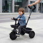 Tiny Toes T20 Plus Tricycle - 2 in 1, Rubber Wheels, Adjustable Parental Control, Cup Holder - Black