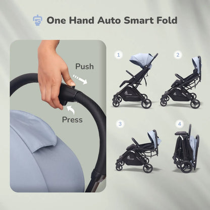Street Smart Ace Auto Fold Kids Stroller - Blue Black