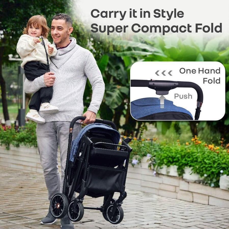 Street Smart Nova Super Comfy Travel Friendly Kids Stroller - Blue Black