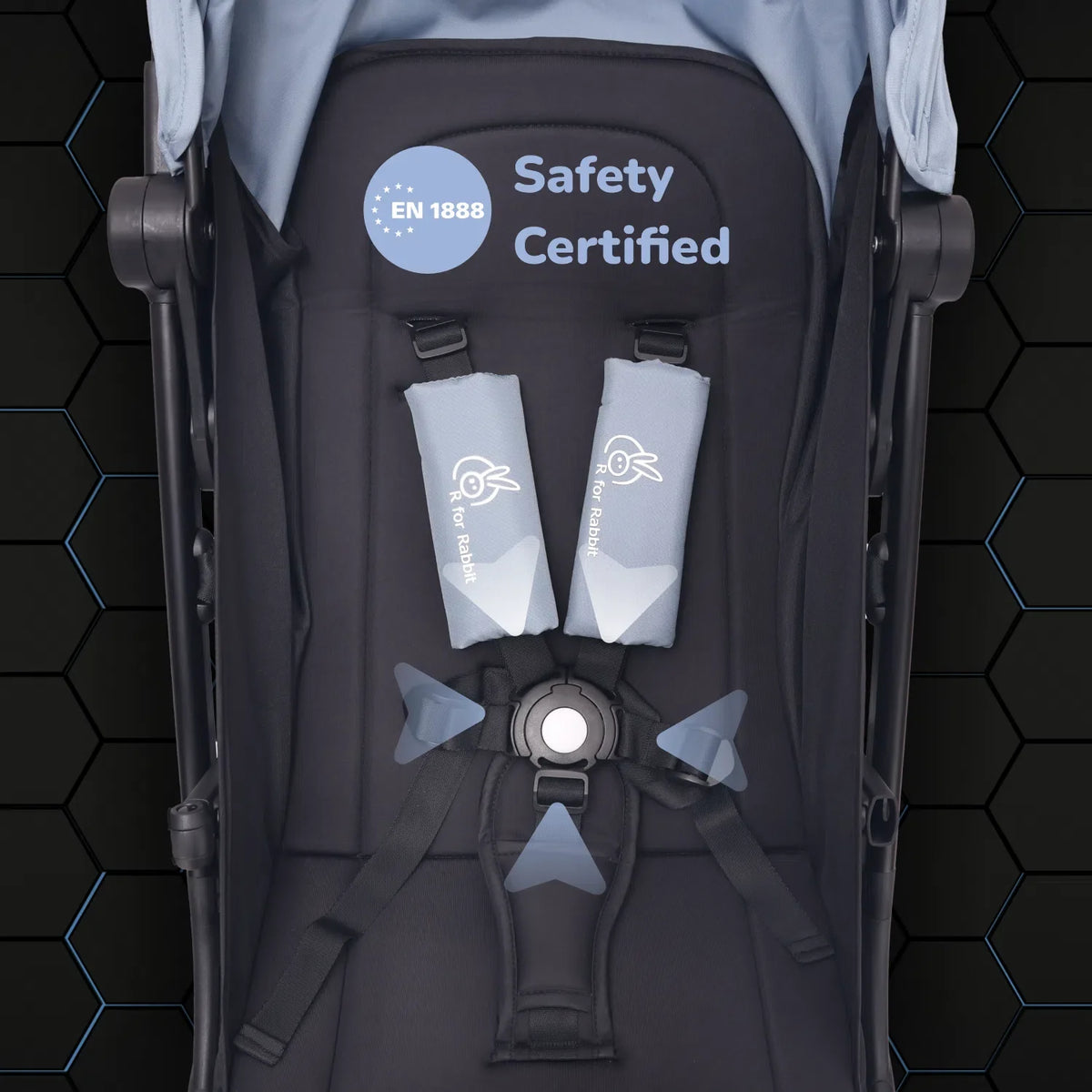 Street Smart Ace Auto Fold Kids Stroller - Blue Black