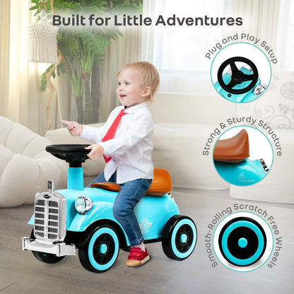 Speedster Royal Ride On Car for Kids - Blue Brown