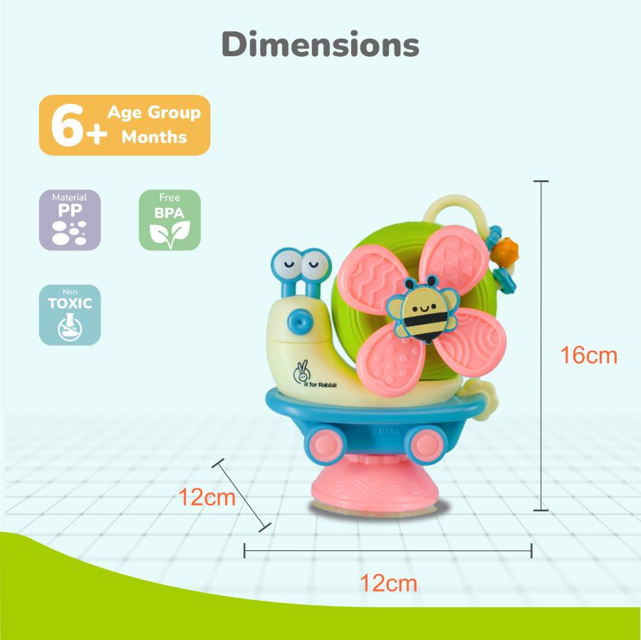 Orapple Spinster – 5-in-1 Multi-Activity Toy for Kids Rattle Toy for Babies - Blue Cream