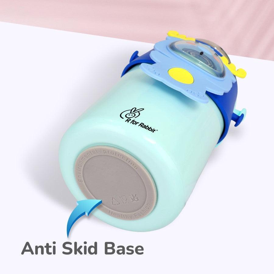 Steebo Zoobie Stainless Steel Sipper Feeding Bottle for Kids 550ml - Blue Deer