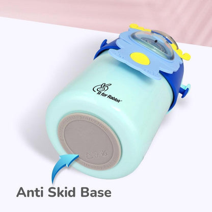 Steebo Zoobie Stainless Steel Sipper Feeding Bottle for Kids 550ml - Blue Deer