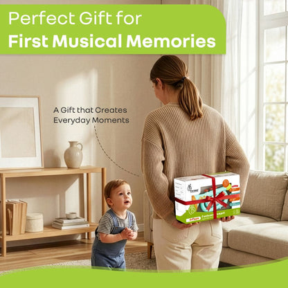 Orapple Funtunes Trumpet BIS Certified Kids Musical Toy with Non-Toxic ABS Material, Multi-Mode Play & Safe Rounded Edges - Blue Multi