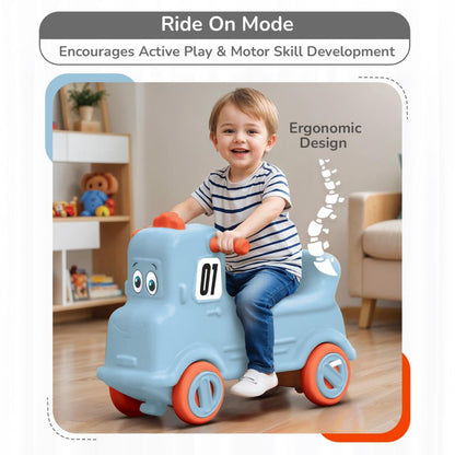 Rock N Ride 3-in-1 Balance Board, Ride On & Rocker for Kids (1-4 Years) - Blue Orange