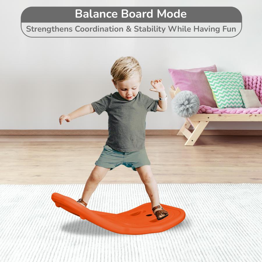 Rock N Ride 3-in-1 Balance Board, Ride On & Rocker for Kids (1-4 Years) - Blue Orange