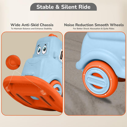Rock N Ride 3-in-1 Balance Board, Ride On & Rocker for Kids (1-4 Years) - Blue Orange