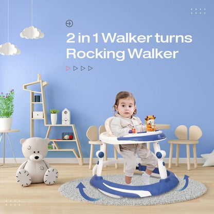 Little Feet Plus Walker - Detachable Toy Bar With Music & Light - Blue White