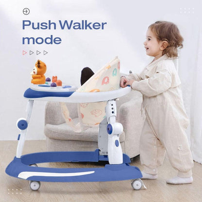 Little Feet Plus Walker - Detachable Toy Bar With Music & Light - Blue White
