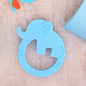 Tiny Bites Zoobie Baby Silicone Teethers Pack of 1 Crocodile, Rabbit, and Elephant - Blue