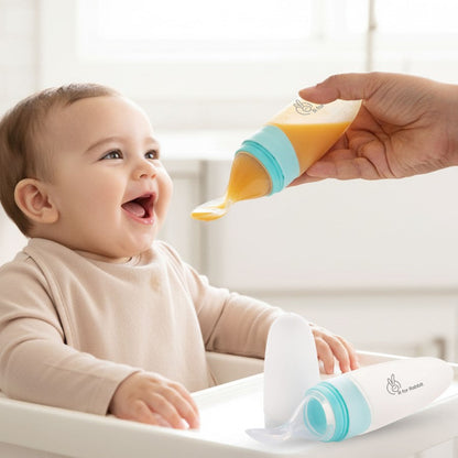 Silicone Feeding Bottle Spoon - Blue